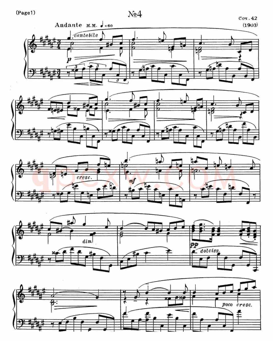 斯克里亚宾8首钢琴练习曲 Op42（No.4 Alexander Scriabin Etudes）