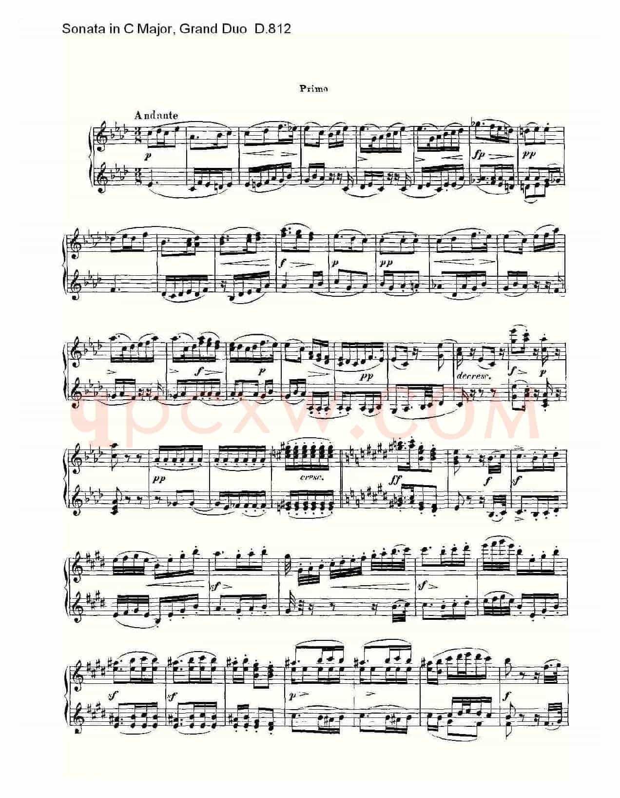 Sonata in C Major, Grand Duo D.812(C大调奏鸣曲,盛大的二重奏 )