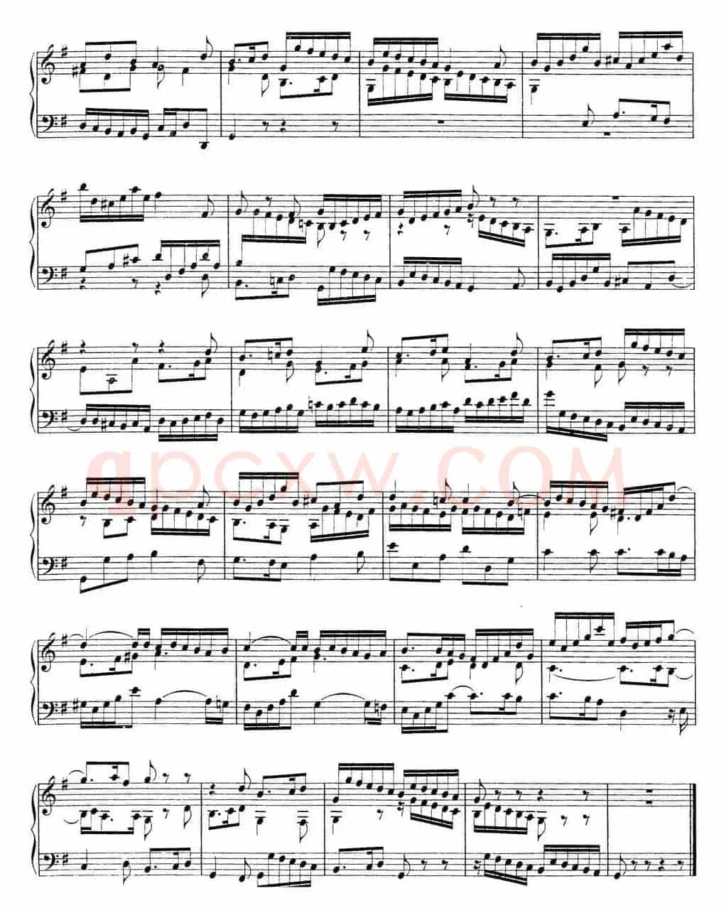 Toccata BWV 916(7首托卡塔·No.7 G大调)
