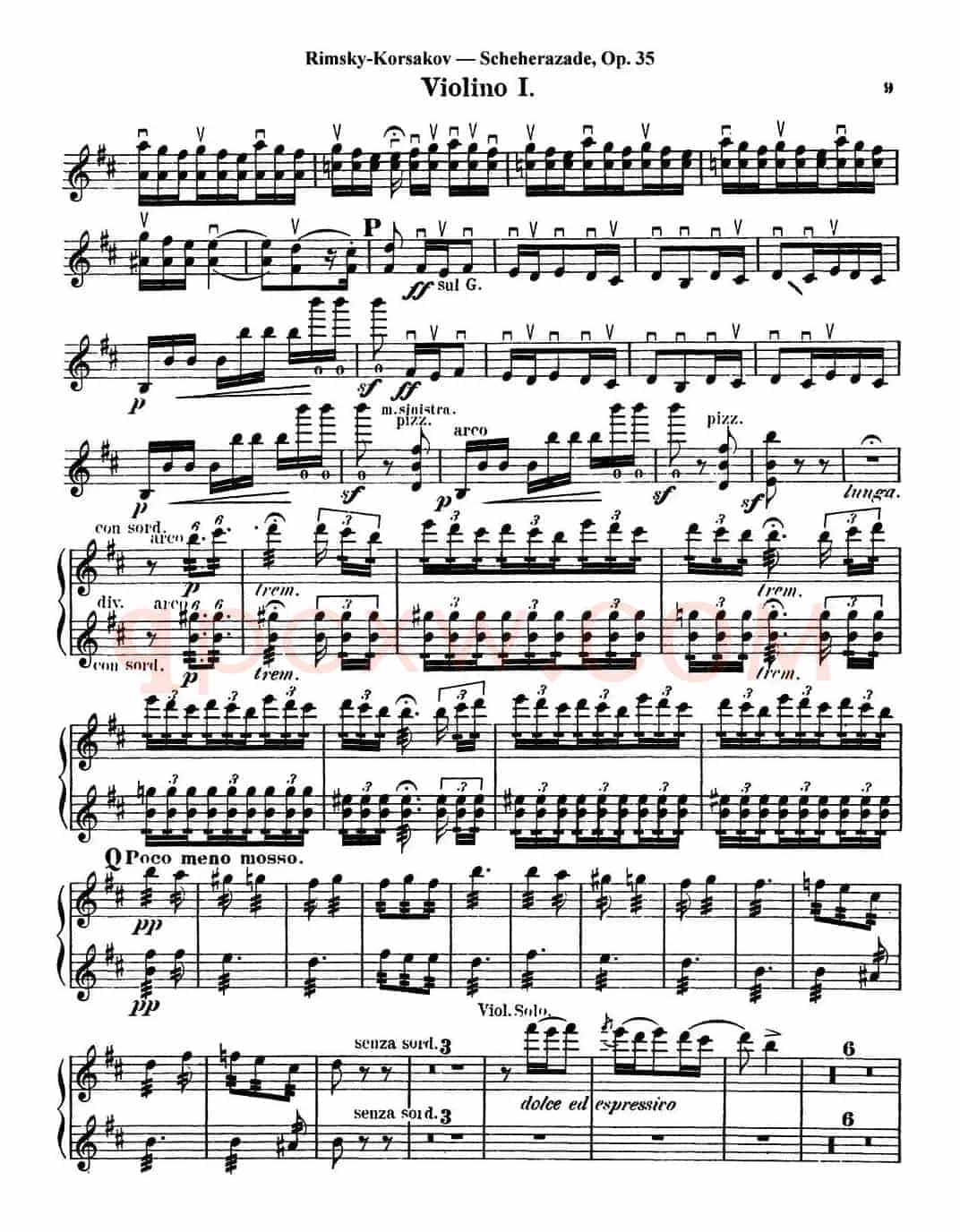 Scheherazade(Ⅱ)Op.35(第一小提琴)