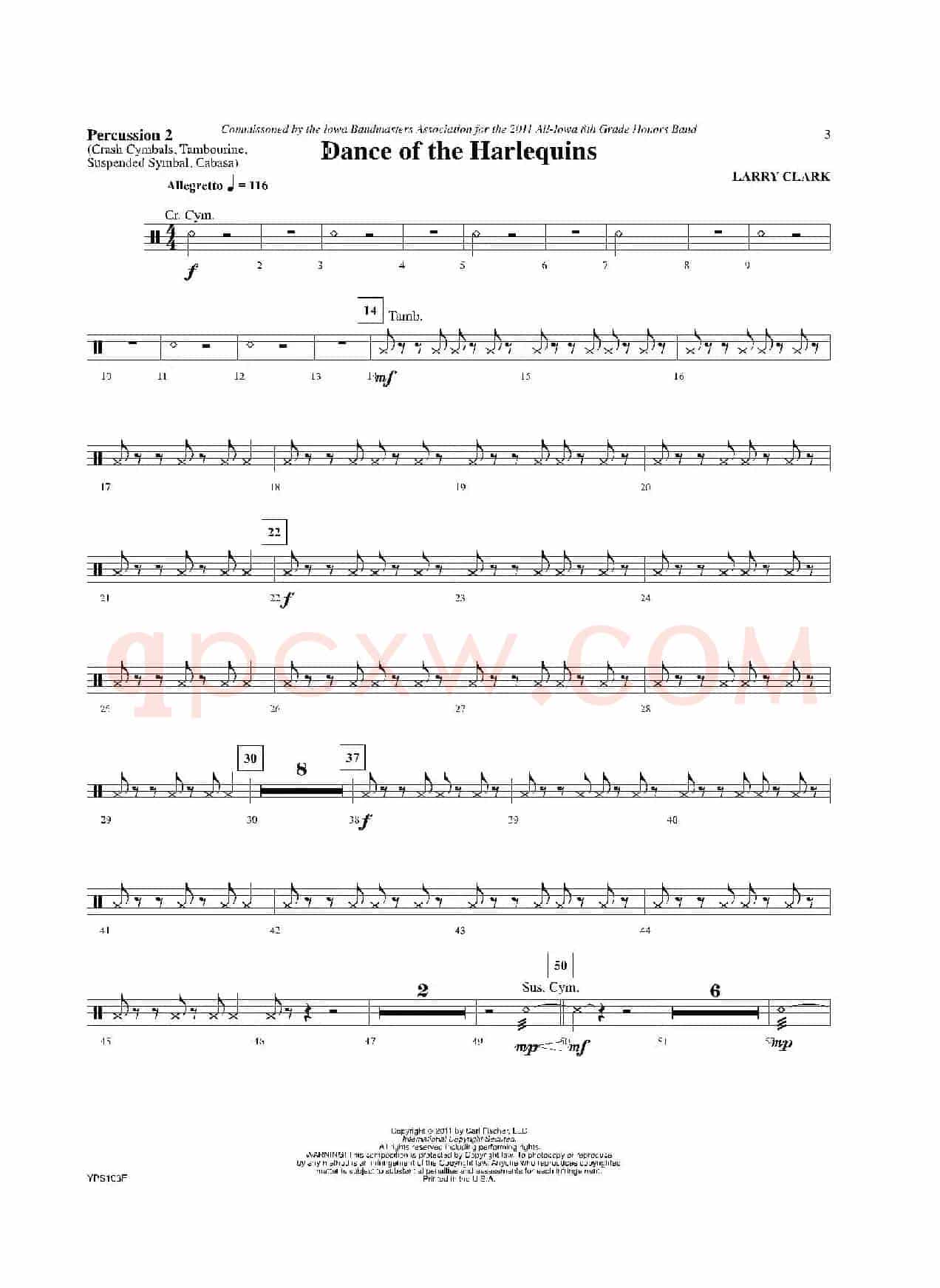 Dance of Harlequins（打击乐组Perc 2分谱）