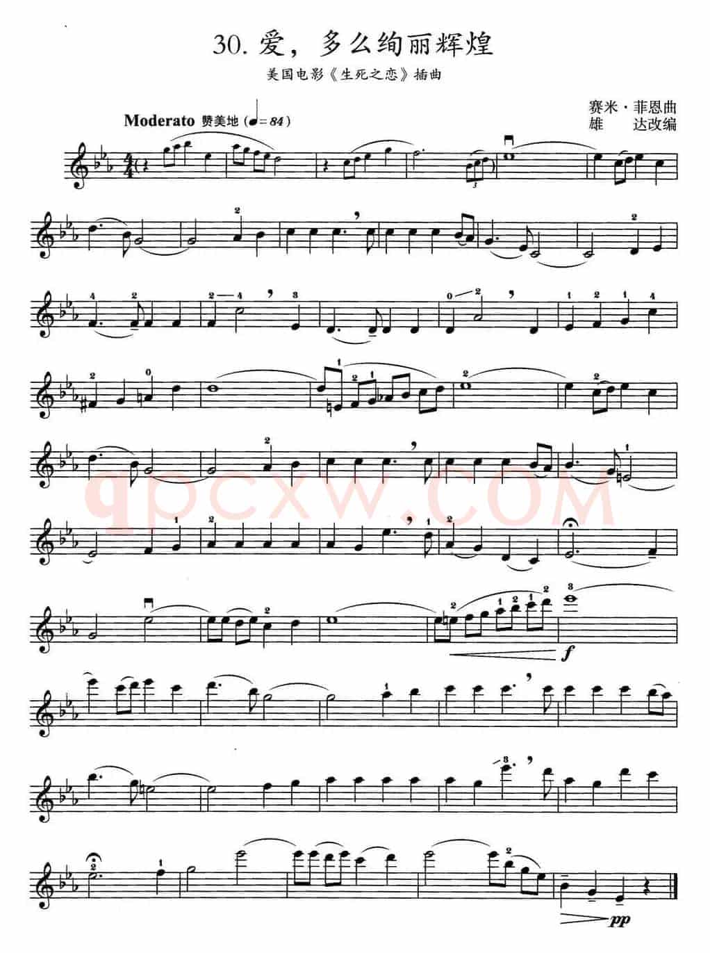 爱，多么绚丽辉煌（美国电影《生死之恋》插曲）