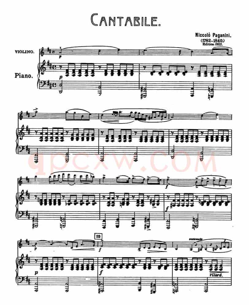 CANTABILE（小提琴+钢琴伴奏）