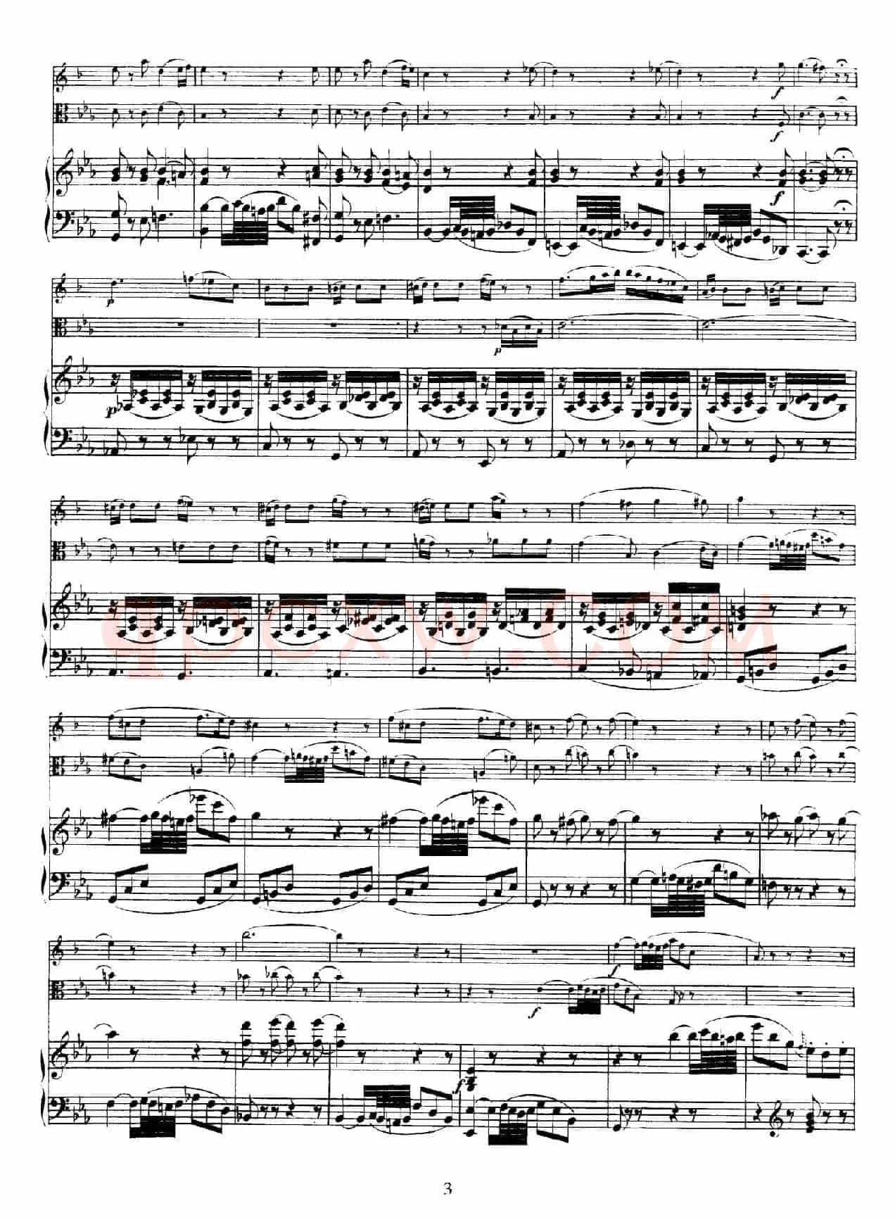 Piano Trio no.2 in E-flat Major K.498(降E大调钢琴三重奏)