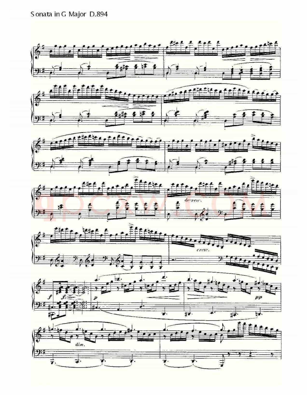 Sonata in G Major D.894(G大调奏鸣曲 D.894)