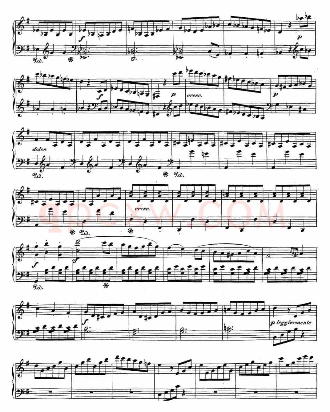 贝多芬钢琴奏鸣曲25 杜鹃 G大调 Op.79 G major