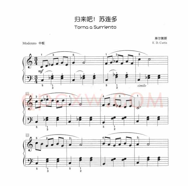 归来吧！苏联多（儿童古典钢琴小品）