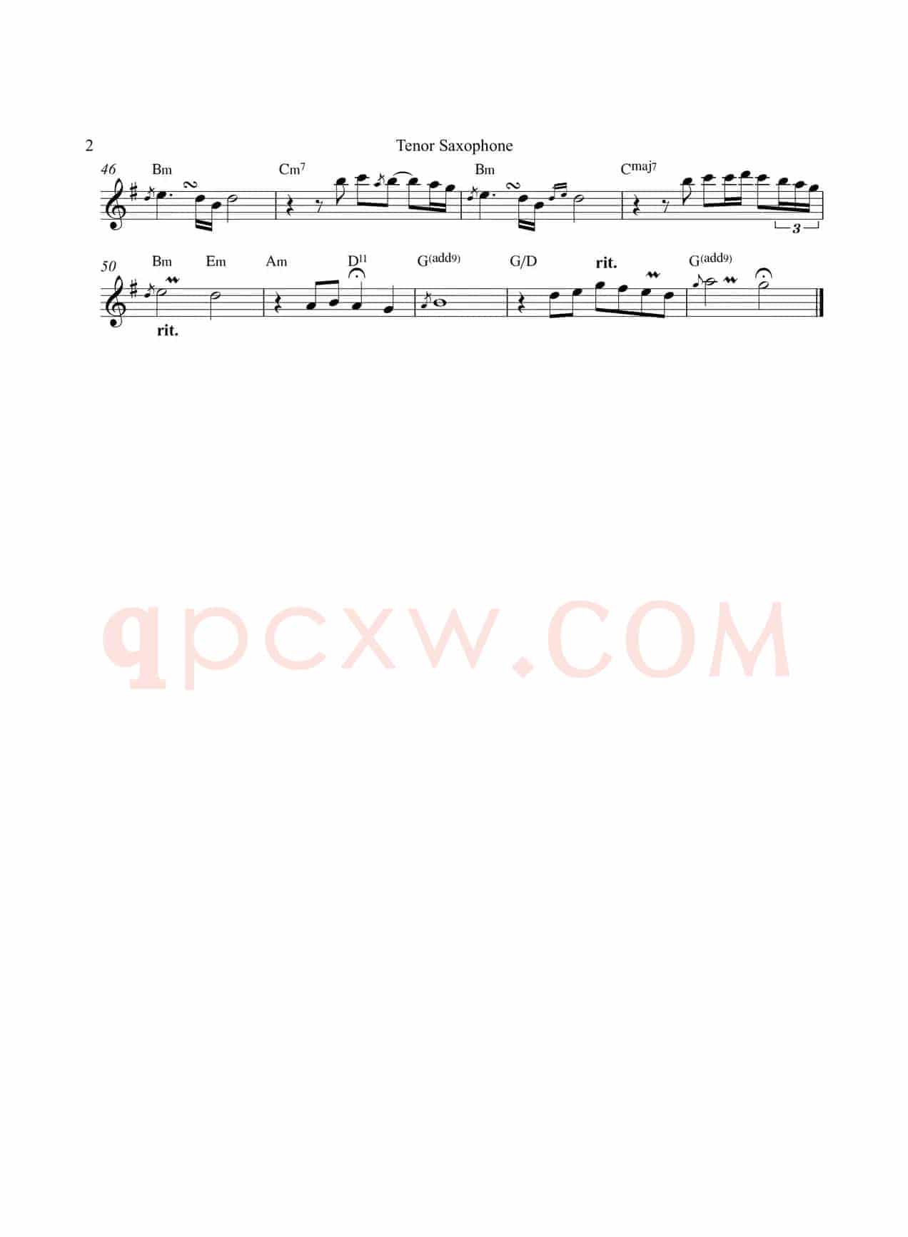 The Way We Were（次中音萨克斯）