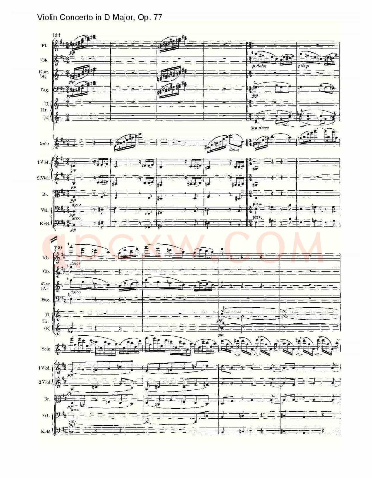 D大调小提琴协奏曲, Op.77第三乐章