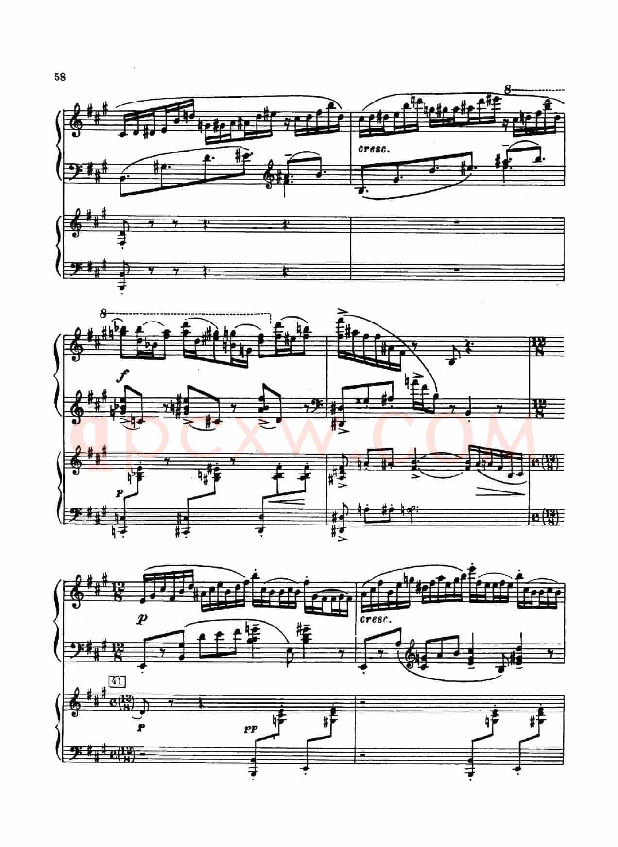 升f小调第一钢琴协奏曲 Op.1(双钢琴版)
