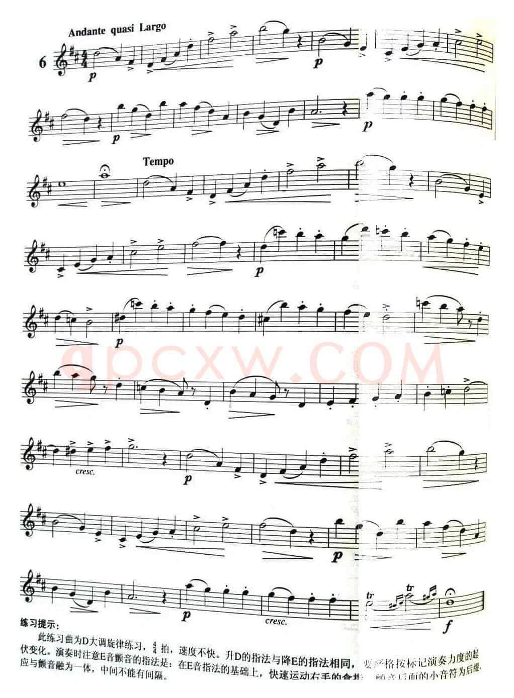三十首小练习曲作品120号（NO.6）