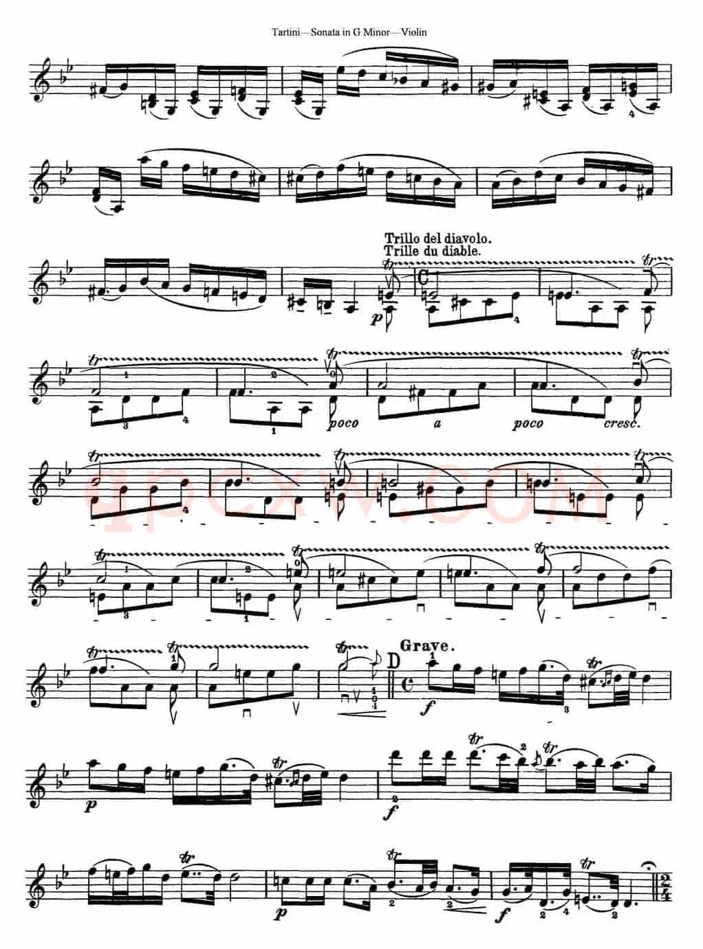 Violin Sonata in G Minor（The Devil's Trill）