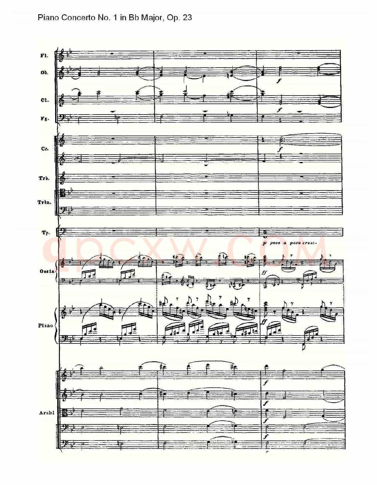 Bb大调第一钢琴协奏曲,Op.23第一乐章第二部(一)