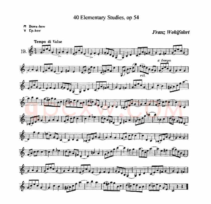 40首小提琴初级技巧练习曲之19