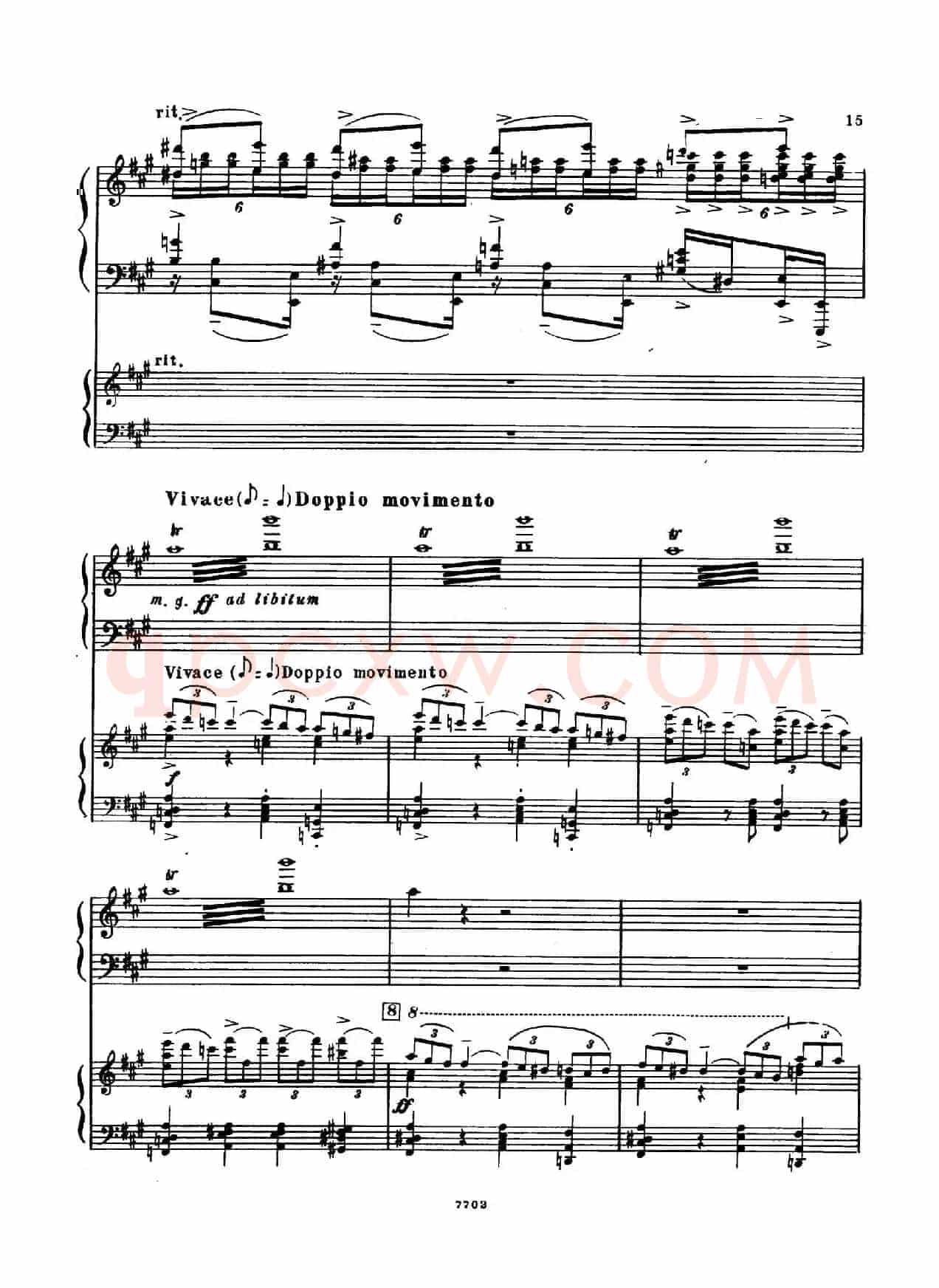 升f小调第一钢琴协奏曲 Op.1(双钢琴版)