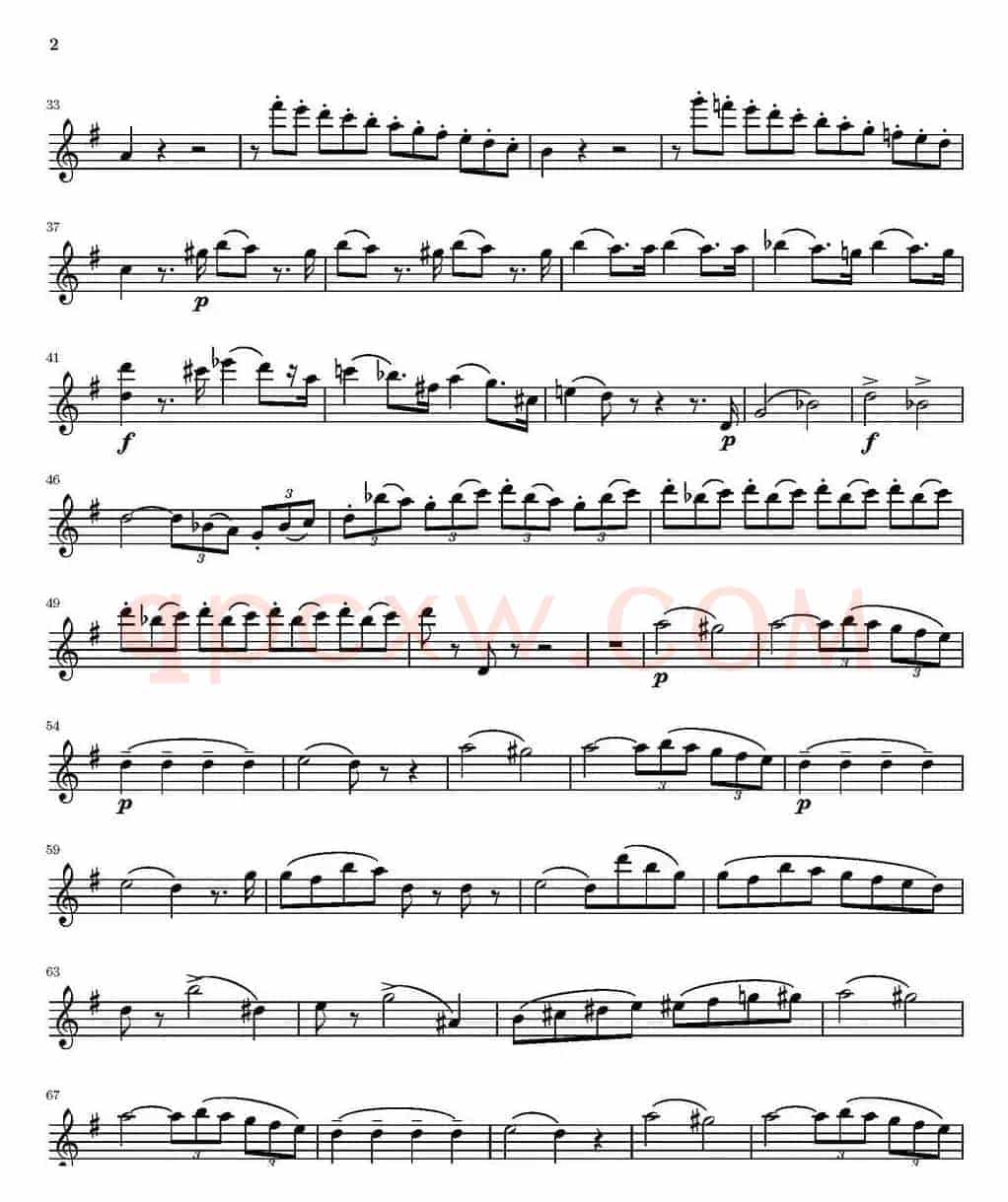 String Quartet nr.18 in E minor（E小调弦乐四重奏）（第一小提琴分谱）