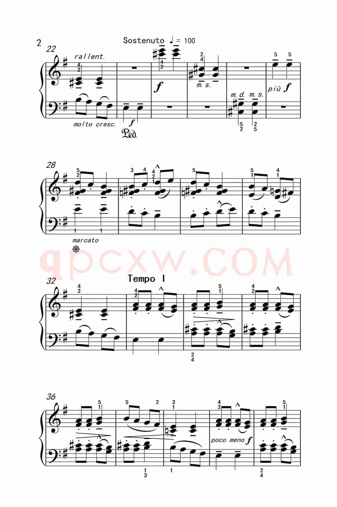 第四级 2.卡农（中央音乐学院 钢琴（业余）考级教程 4-6级）