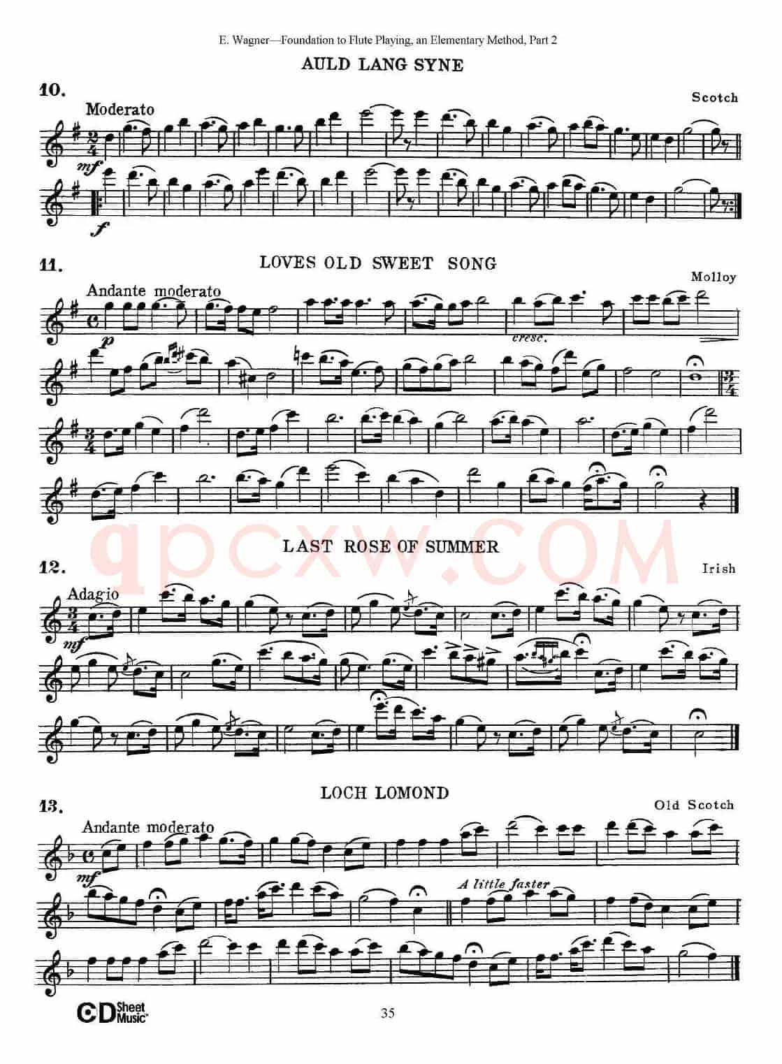 长笛演奏基础教程练习（Collection of Songs and solos）