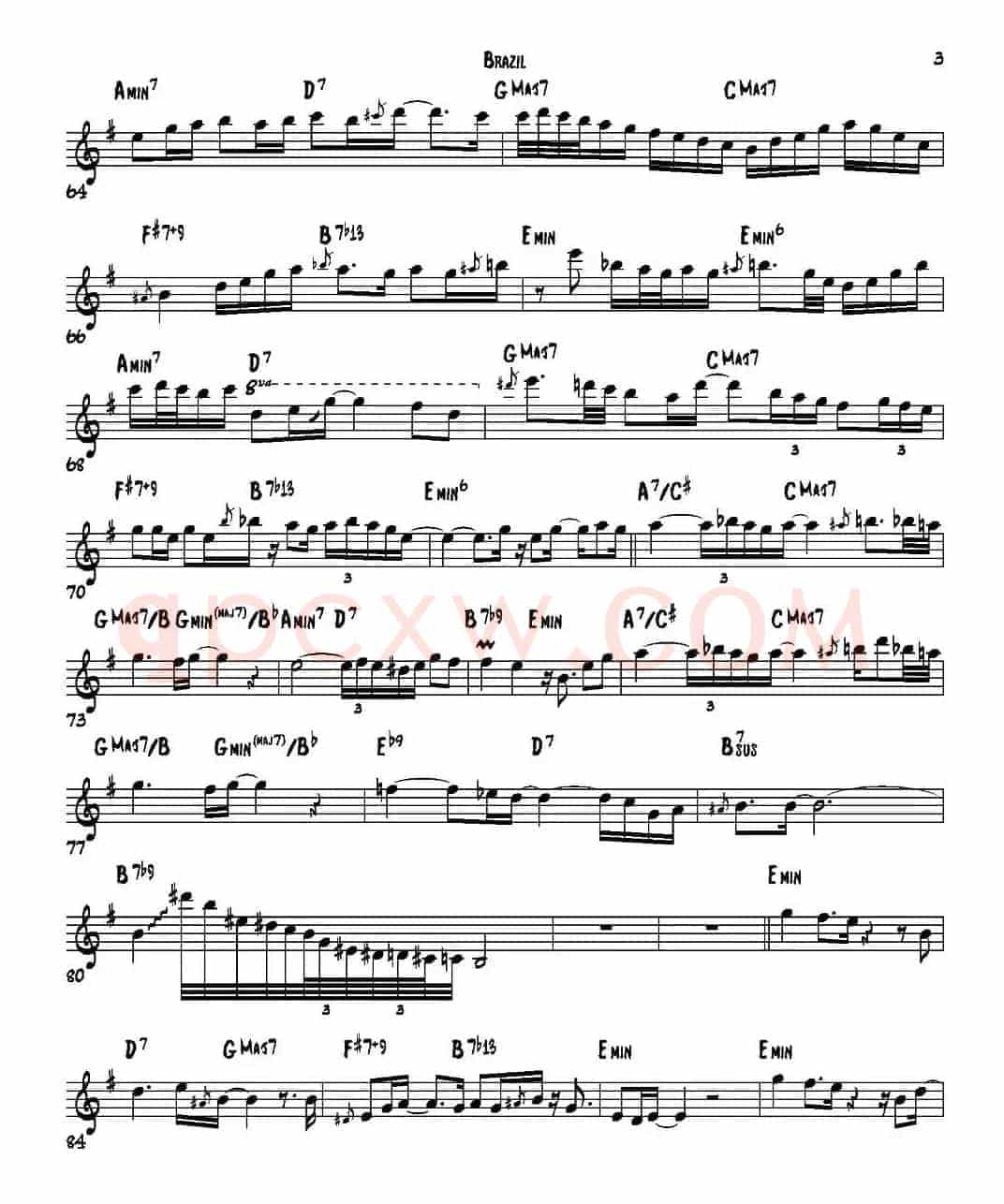 Brazil（高音萨克斯）