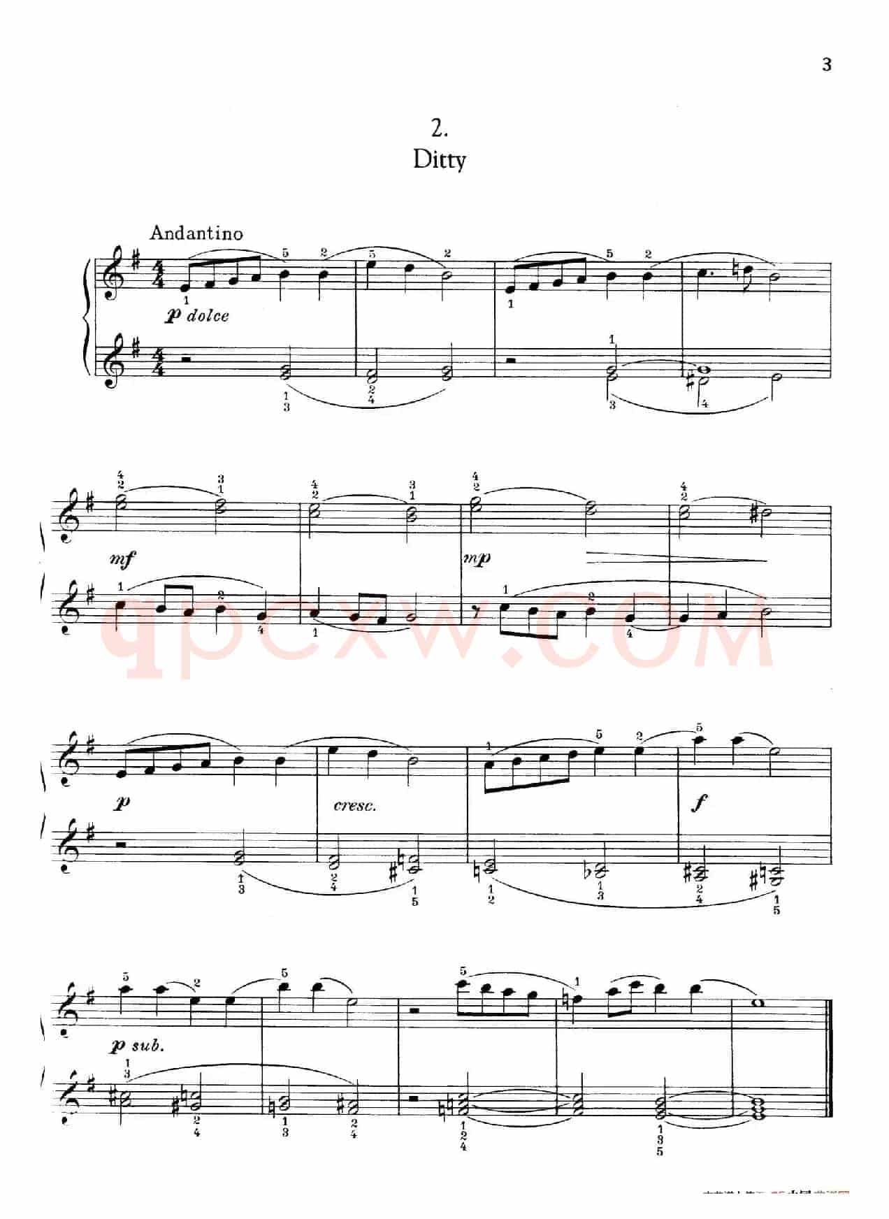 Thirty Pieces For Children Op.27(30首儿童钢琴曲 1—5)