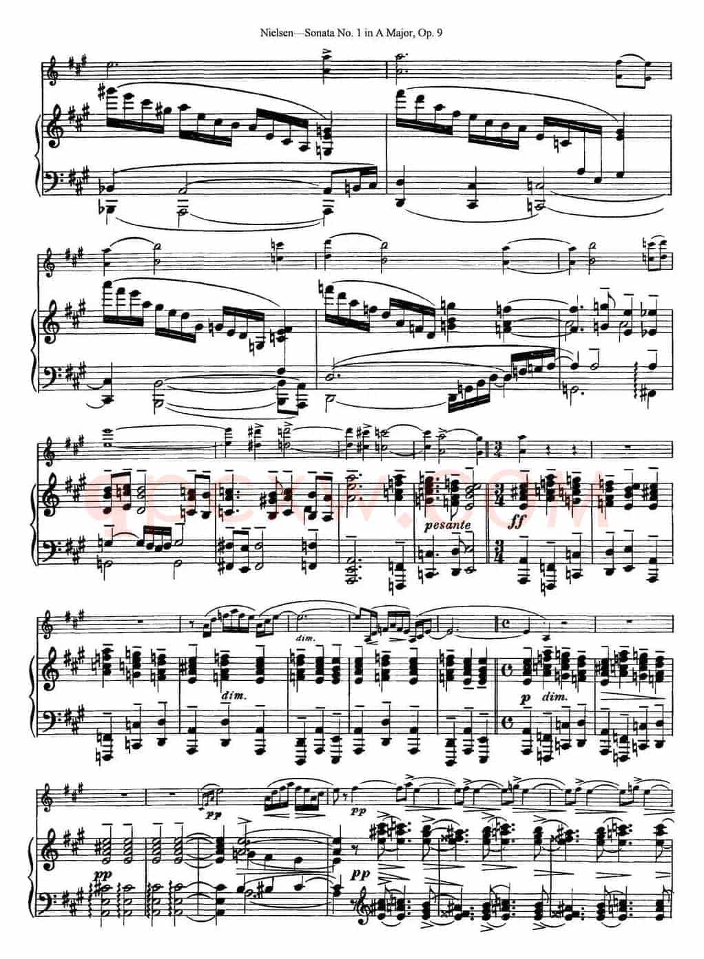 Violin Sonata No.1 in A Major Op.9（小提琴+钢琴伴奏）