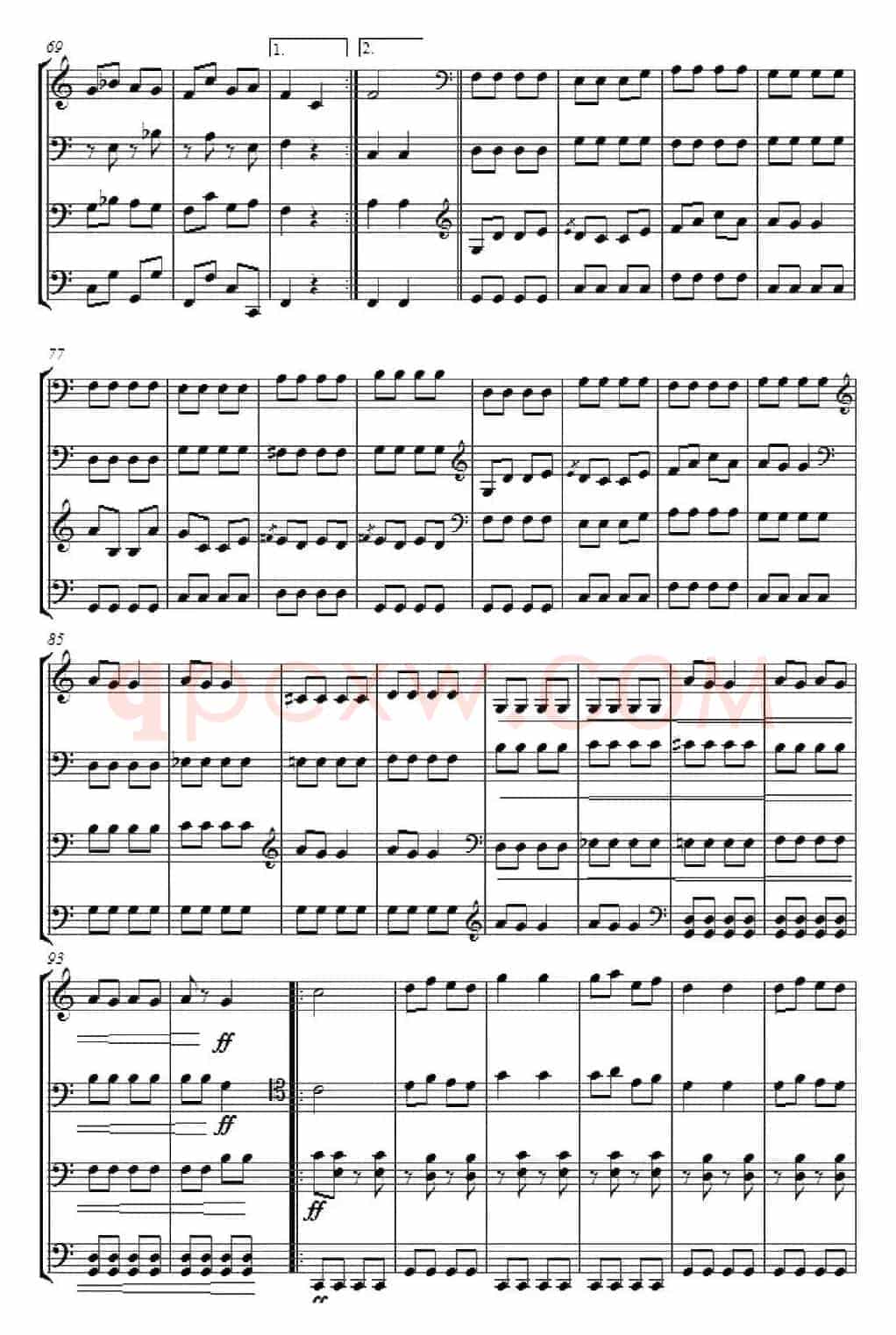Can Can for Cello Quartet（康康舞曲大提琴四重奏）