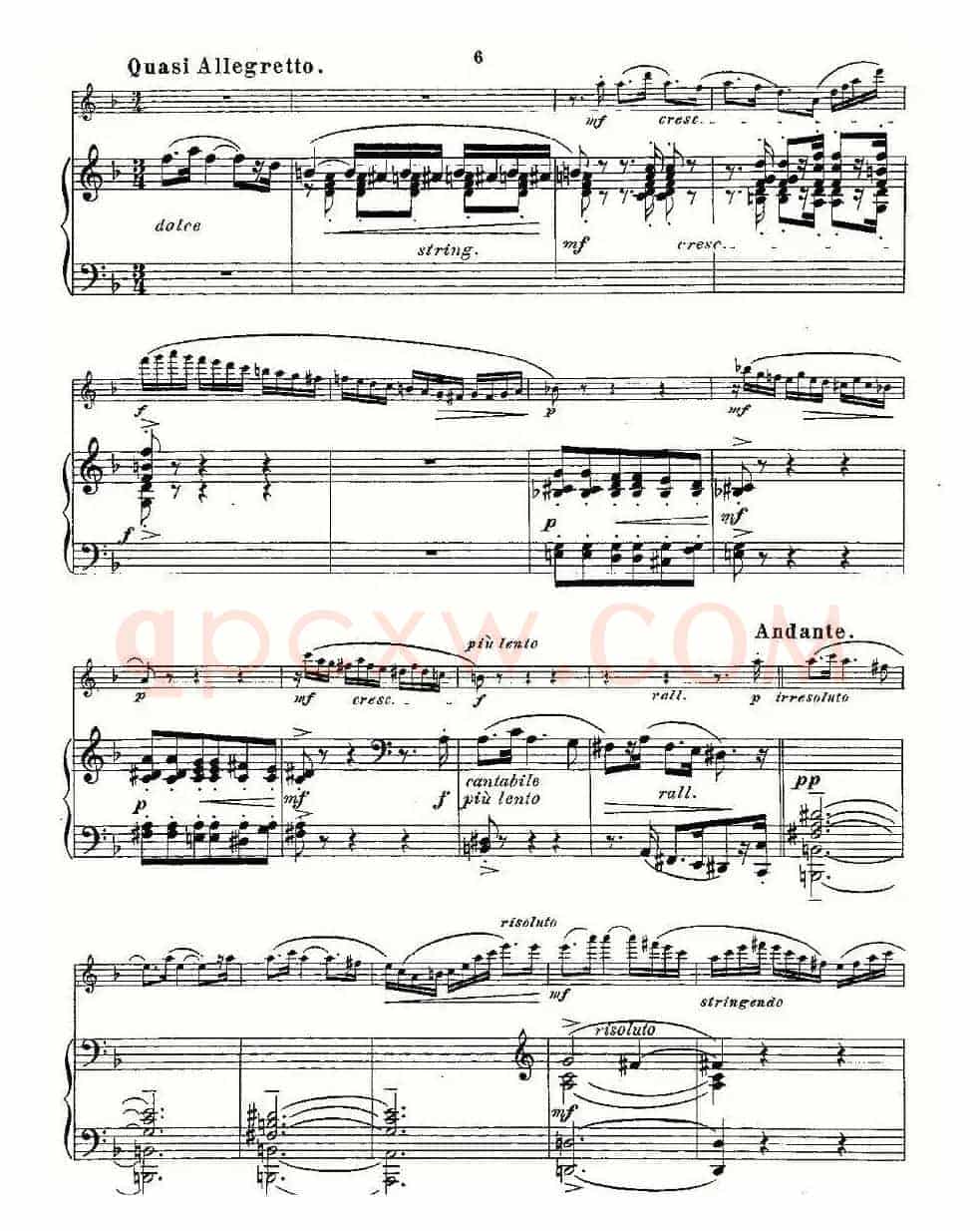 Fantaisies nationales. Op. 59, 4. （长笛+钢琴伴奏）
