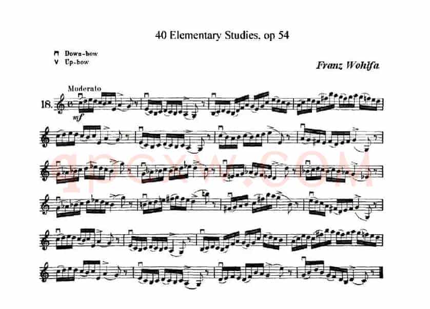 40首小提琴初级技巧练习曲之18