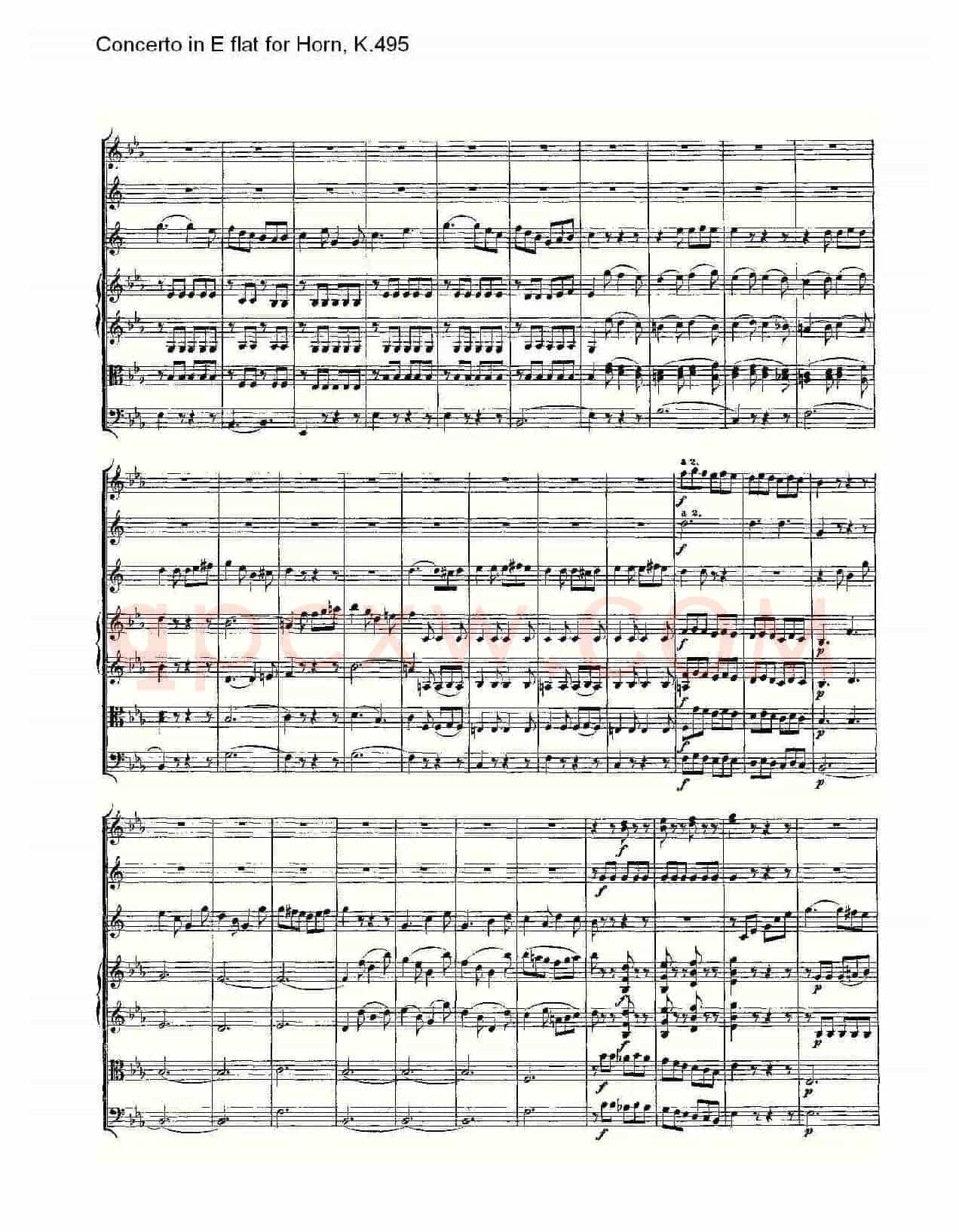 Concerto in E flat for Horn, K.495(Eb调法国号协奏曲, K.4)