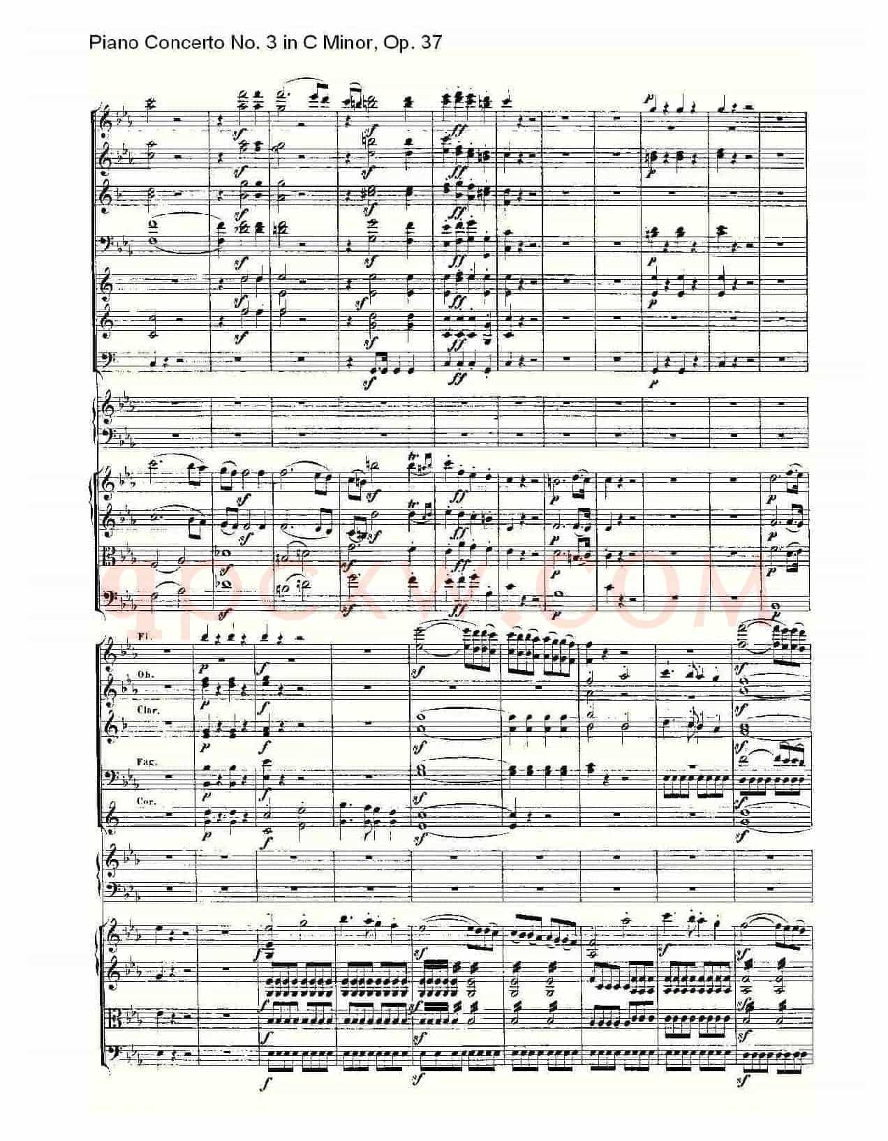 C小调钢琴第三协奏曲 Op.37 第一乐章