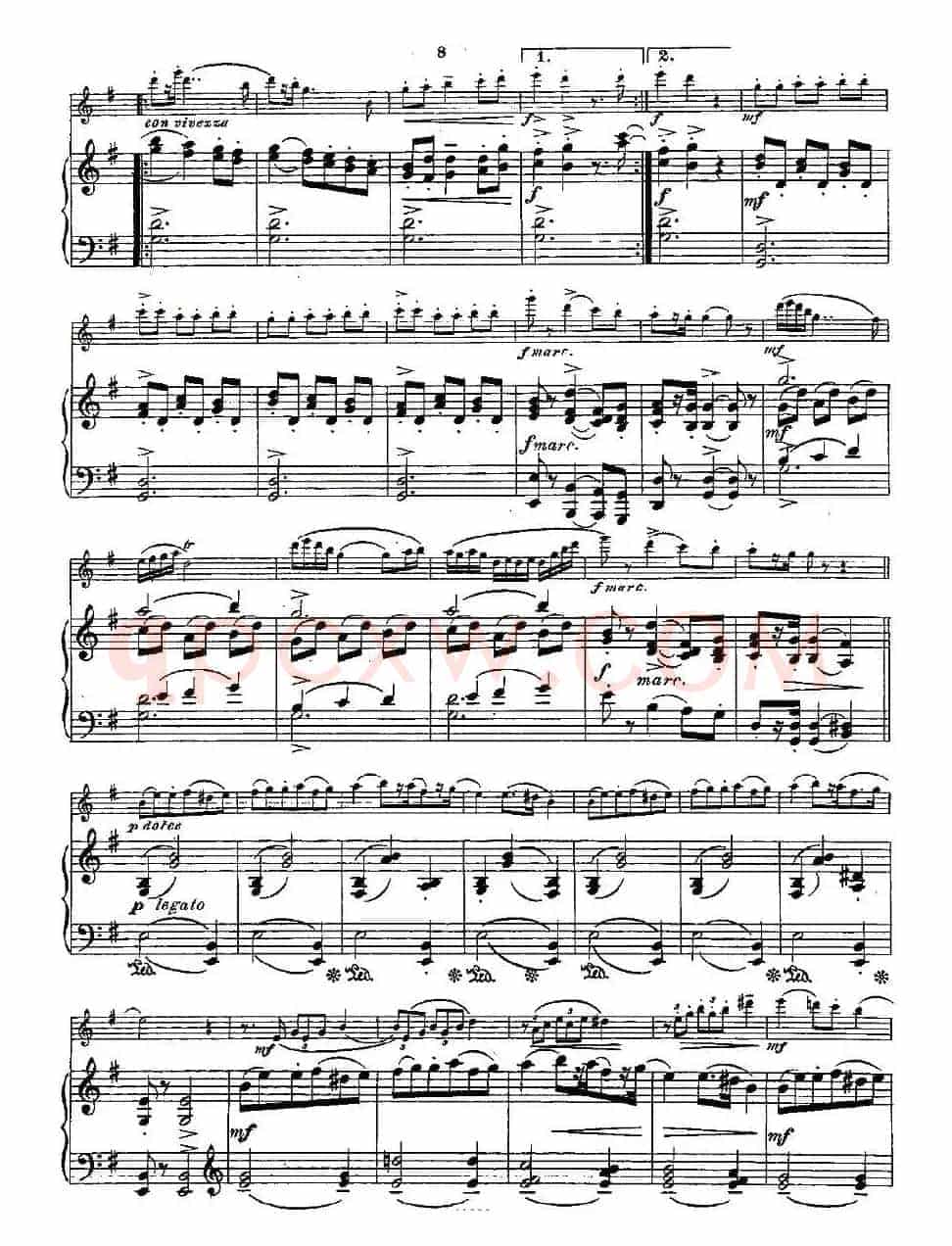Fantaisies nationales. Op. 59, 4. （长笛+钢琴伴奏）