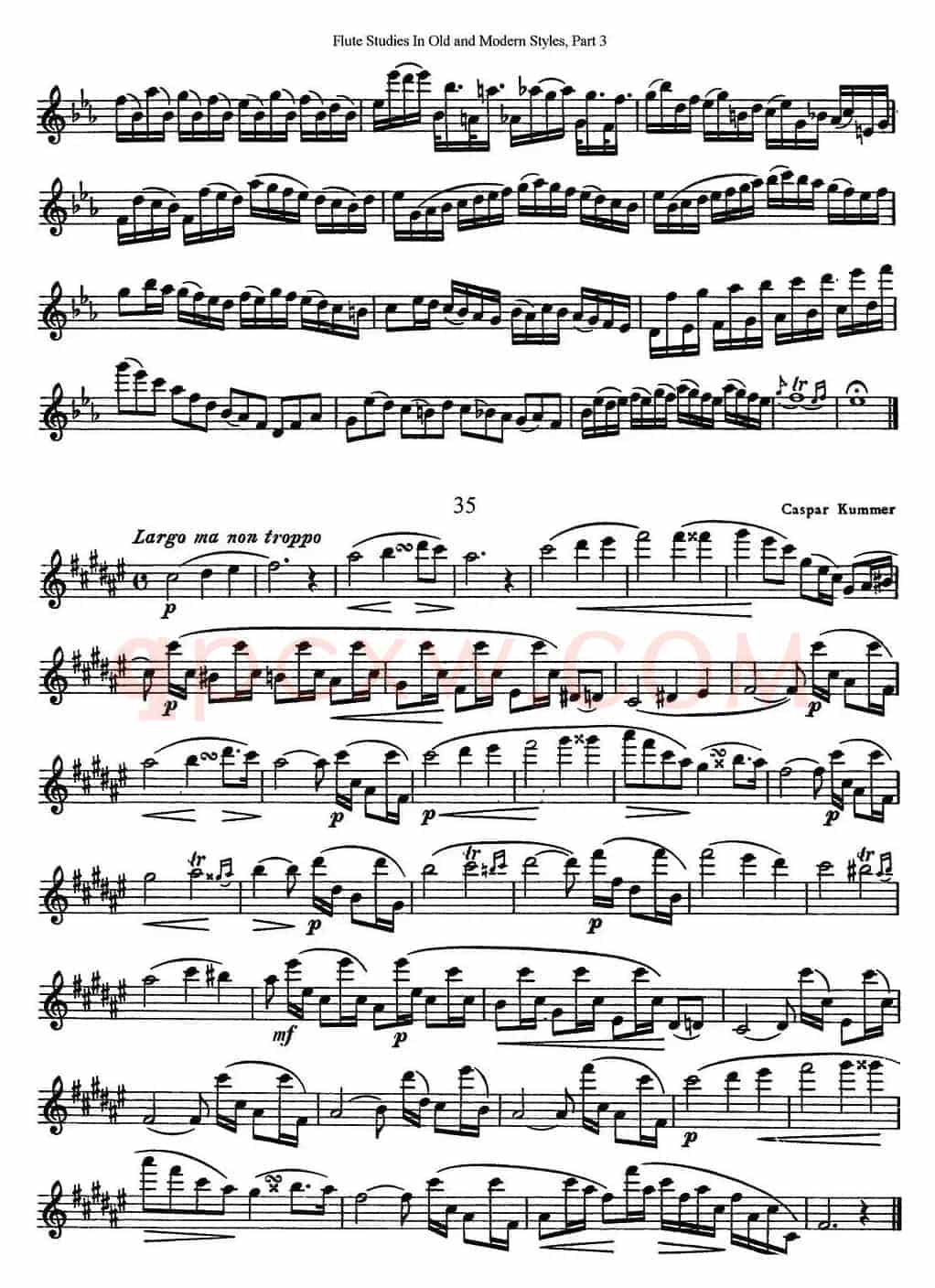 斯勒新老风格长笛练习重奏曲（第三部分）（NO.33-NO.35）