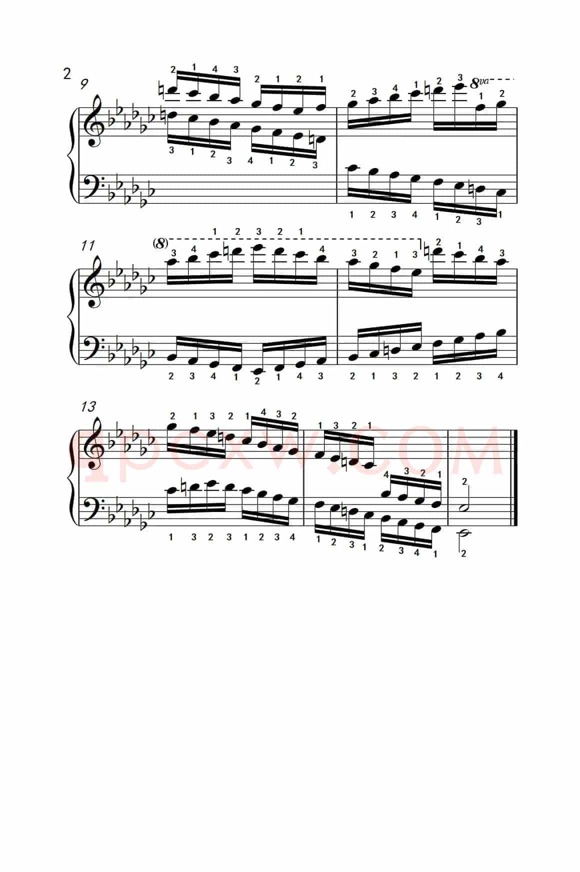 第九级24.♭e和声小调音阶（中央音乐学院 钢琴（业余）考级教程 7-9级）