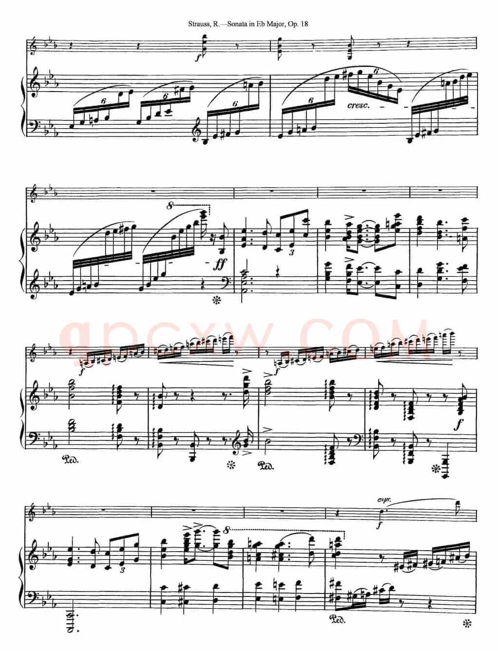 Violin Sonata in Eb Major Op.18（小提琴+钢琴伴奏）