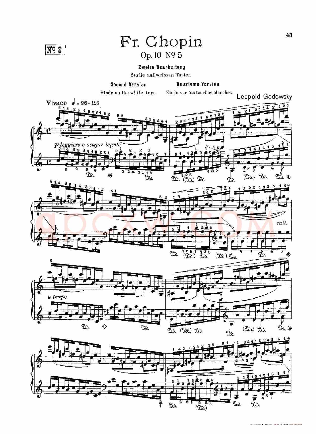53首以肖邦练习曲为素材而作的练习曲(No.8)