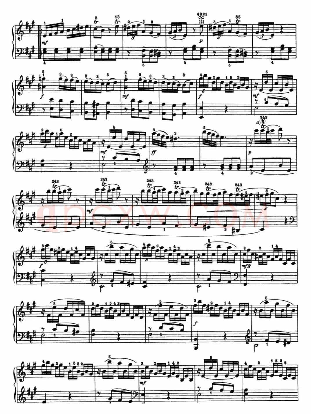 海顿 钢琴奏鸣曲 Hob XVI 5 Divertimento A major