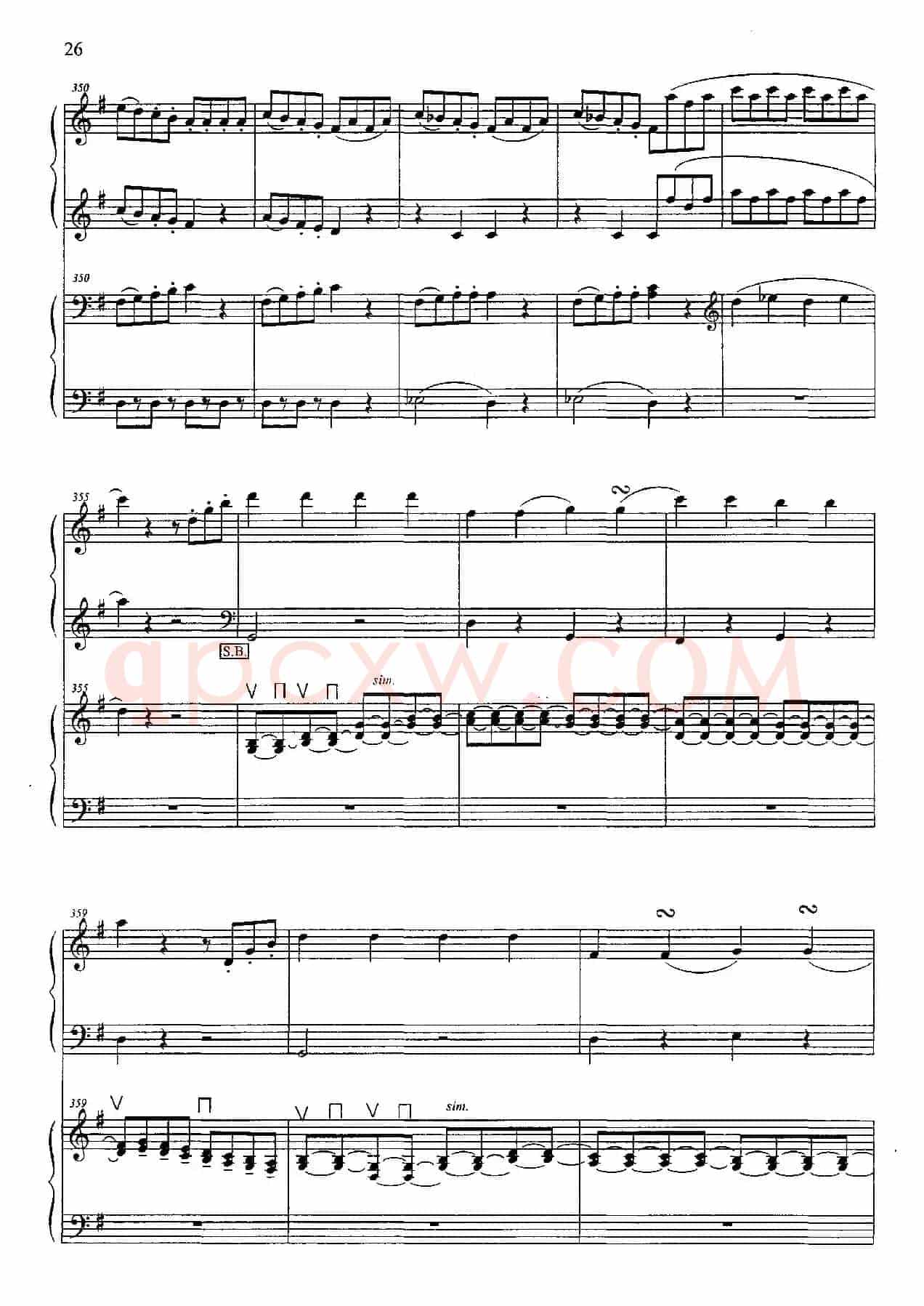 G大调弦乐小夜曲 第四乐章（二重奏）
