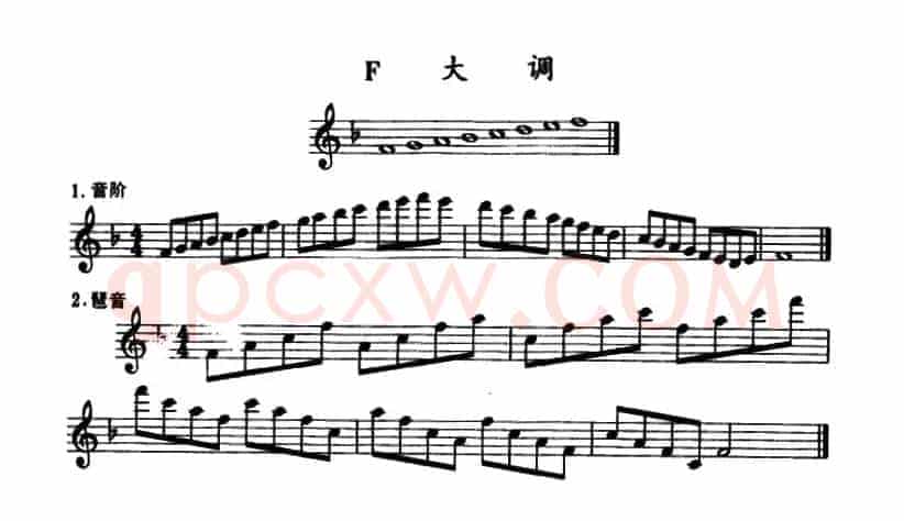 F大调、d小调及3首练习曲