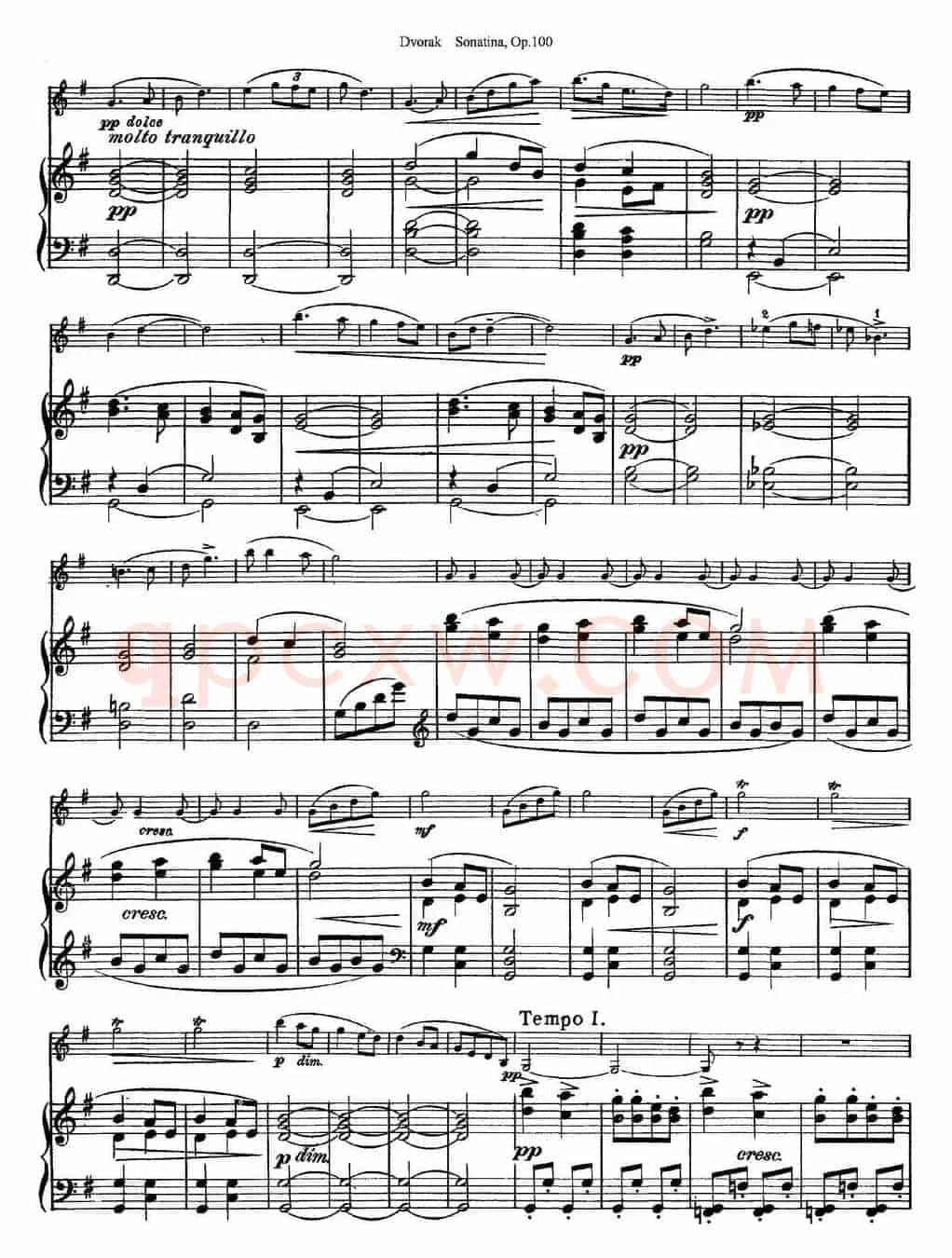 Violin Sonatina Op.100（小提琴+钢琴伴奏）