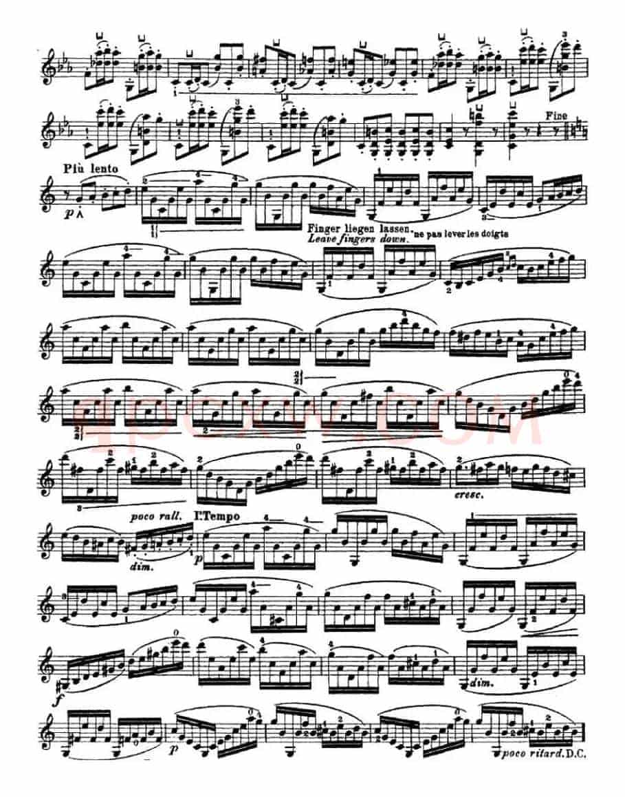 让·德尔菲·阿拉尔-12首小提琴隨想练习曲之20