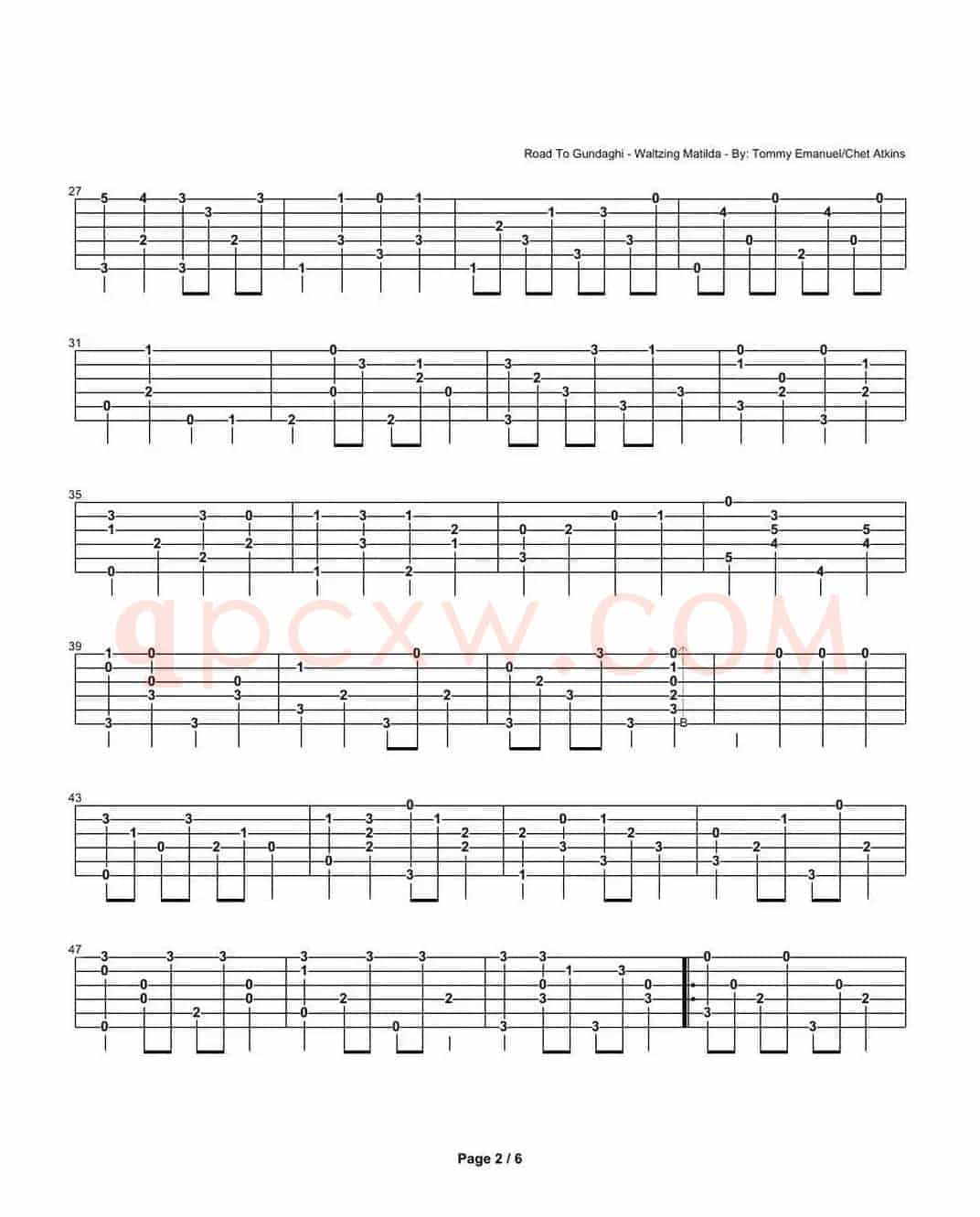 tommy emmanuel： road to gundaghi waltzing matilda（指弹吉它）