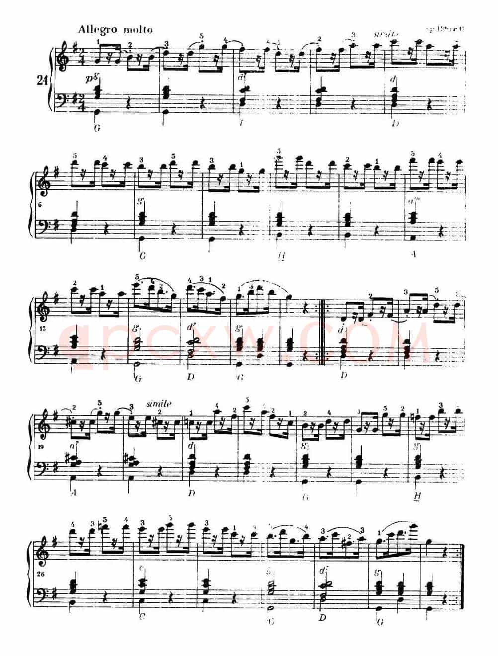 《车尔尼手风琴练习曲集》第Ⅰ册（第22—36首）