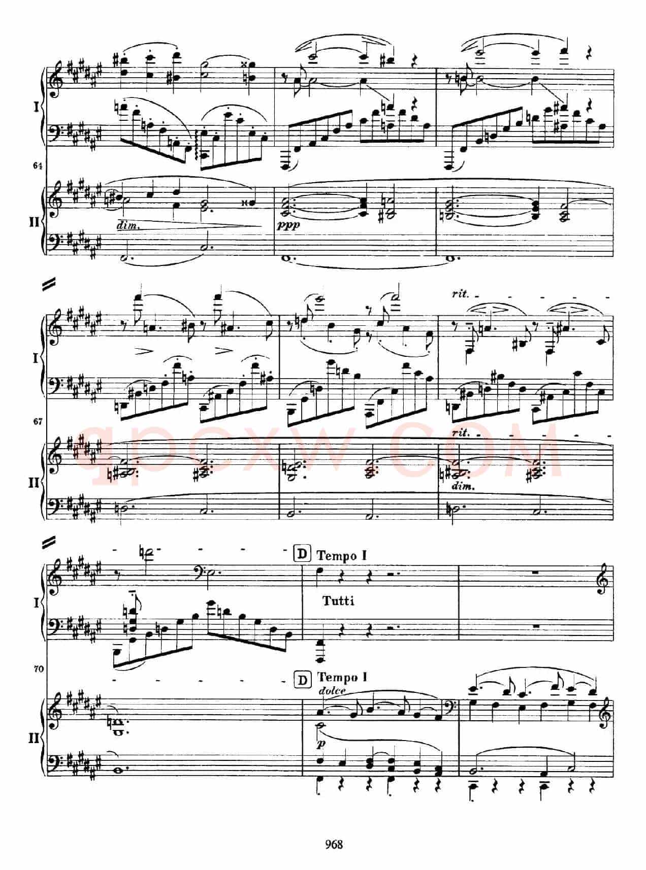 降B大调第二钢琴协奏曲（P61——70）