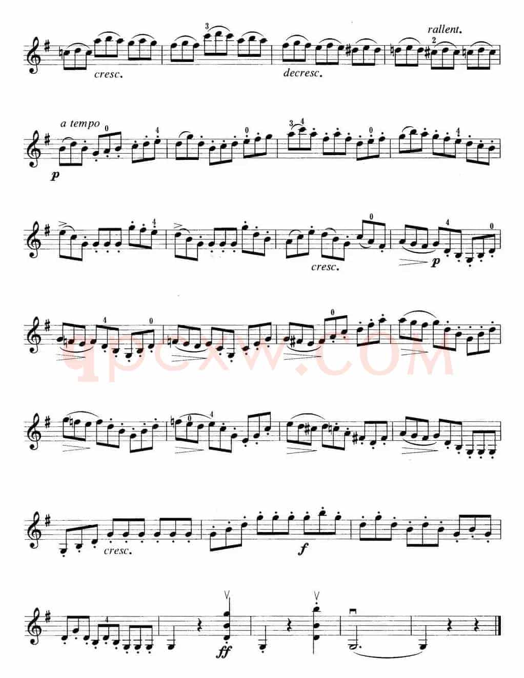 小提琴考级第三级：练习曲（6首）