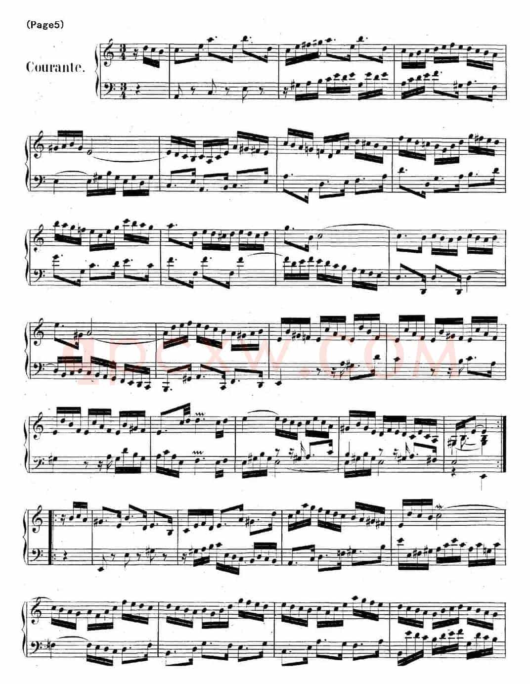 帕蒂塔6首德国组曲（No.3 a小调 巴赫 Partita a Minor BWV 827）