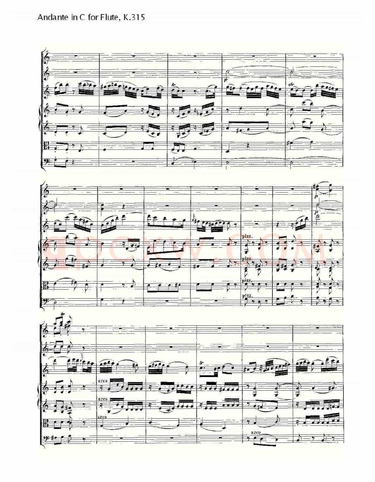 Andante in C for Flute, K.315(D调长笛行板协奏曲, K.315)