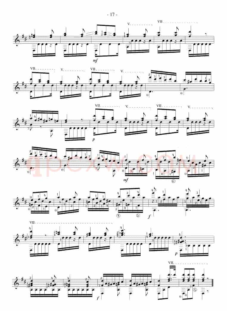 Napoleon Coste《25 Studies,Op.38》（STUDY 23）