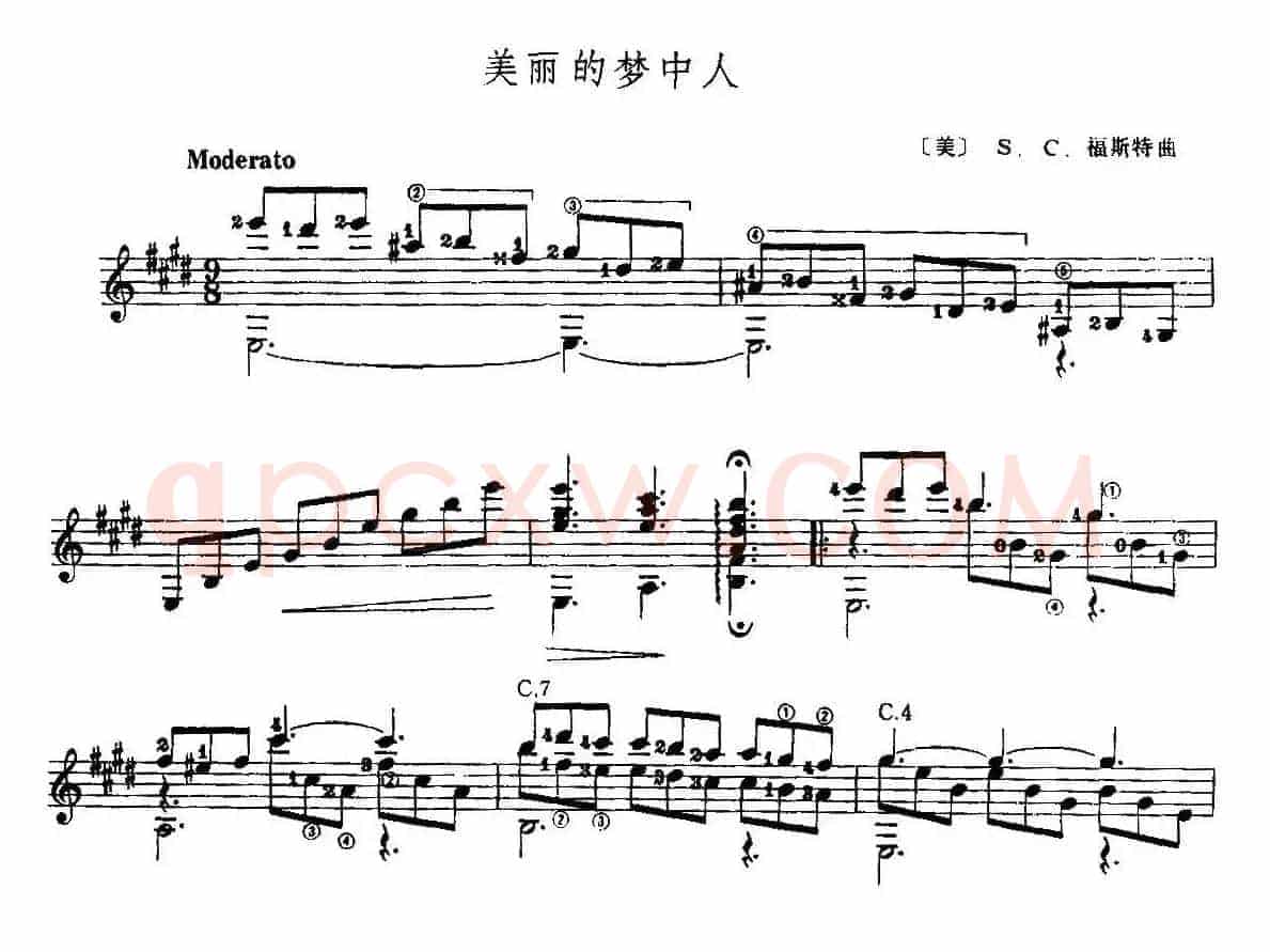 美丽的梦中人（古典吉他独奏）