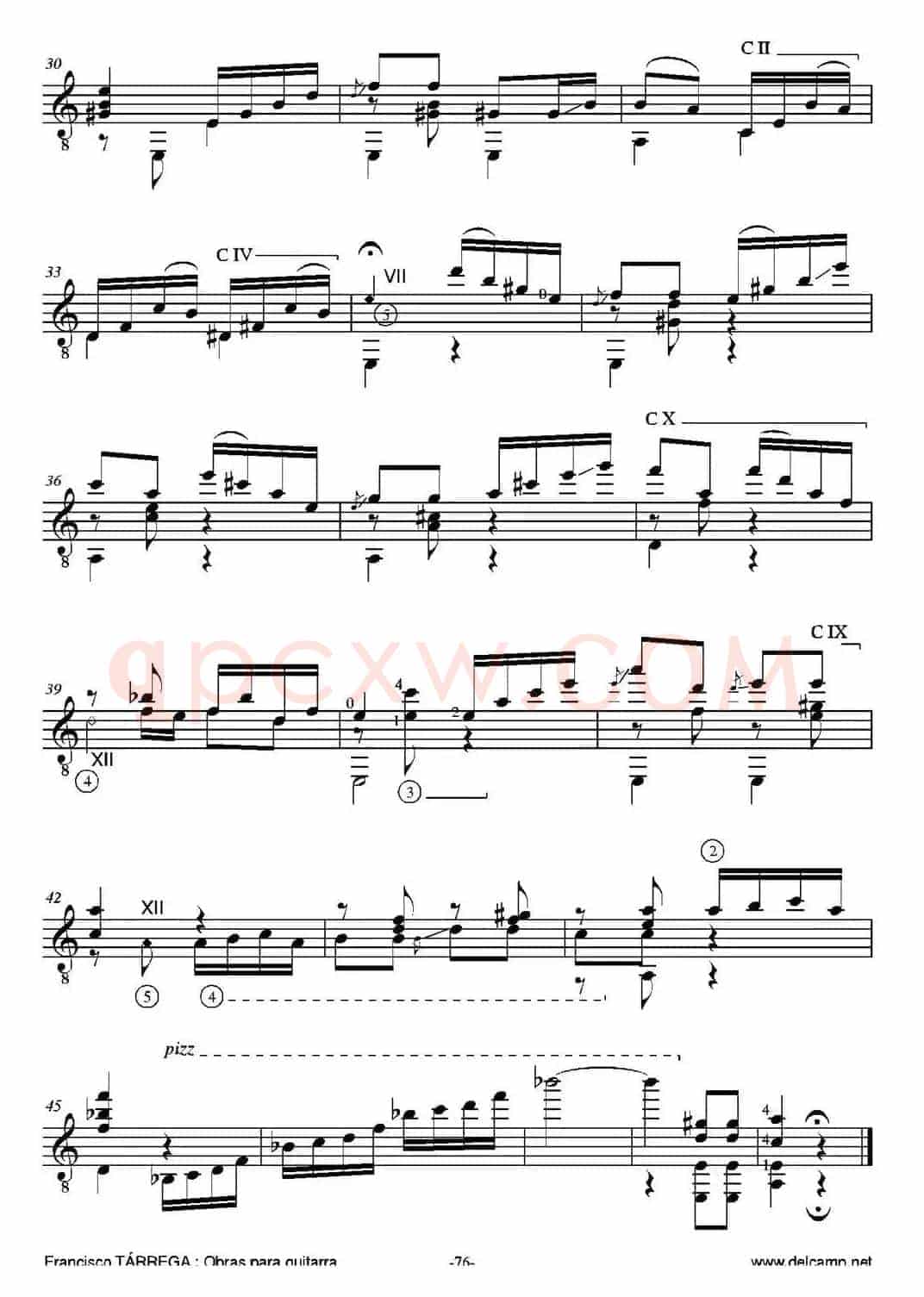 MARIA(Gavota A mi querido amigo el eminente Mandolinista D.Baldomero Cateura)(古典吉他)