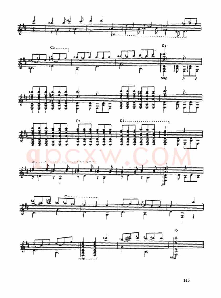 5首西班牙组曲（古典吉它）
